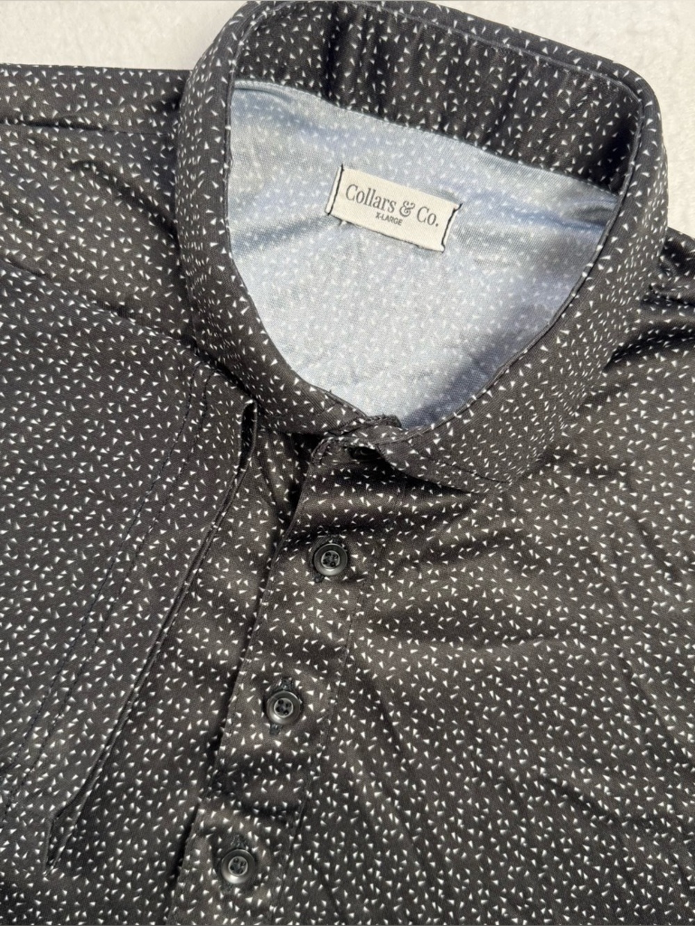 Collars & Co Men’s XL Semi‑Spread Collar Polo Desert Sky